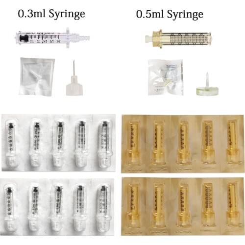 0.3/0.5ML Sterile Ampoule Head Needle for Hyaluronic Acid Pen Hyaluron Gun Injection Syringe Skin Care Tools Beauty Dropshipping