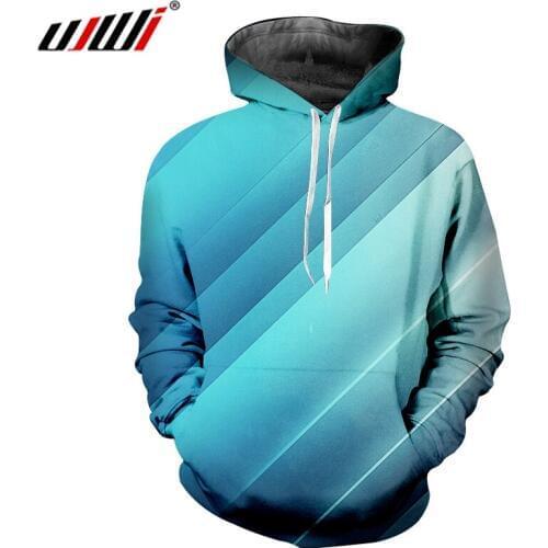 UJWI New Casual Long Sleeve Striped Mens Hoodies 3D Printed Harajuku Loose Pullover Wholesale Large Size 5XL
