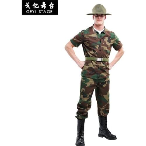 Halloween Army Military Uniform Camouflage Tactical Clothing Men Special Forces Airsoft Soldier Training Combat Clothes