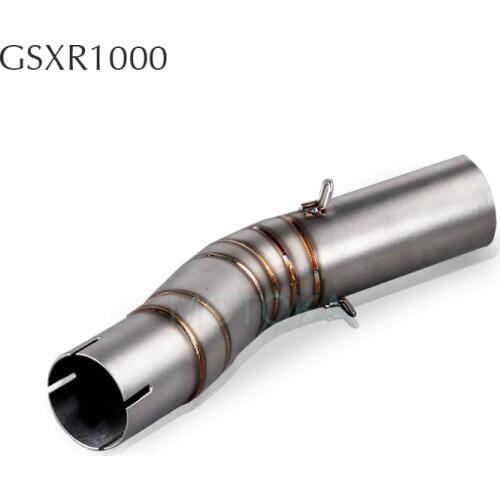 Universal Motorcycle Exhaust Pipe System GSX R1000 Middle Link Pipe 2003-2006 Fit 51mm Modified Mufflers Connect Adapter
