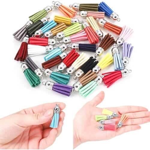 20pcs/lot 38mm Vintage Leather Tassels Fringe Purl Macrame For DIY Jewelry Making Keychain Cellphone Straps Pendant Accessories