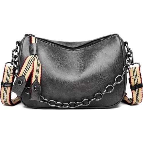 High Quality Lady Messenger Tote Bag Fashion Luxury Soft Pu Leather Women Shoulder Bags Designer Chain Ladies Handbags Women Ba