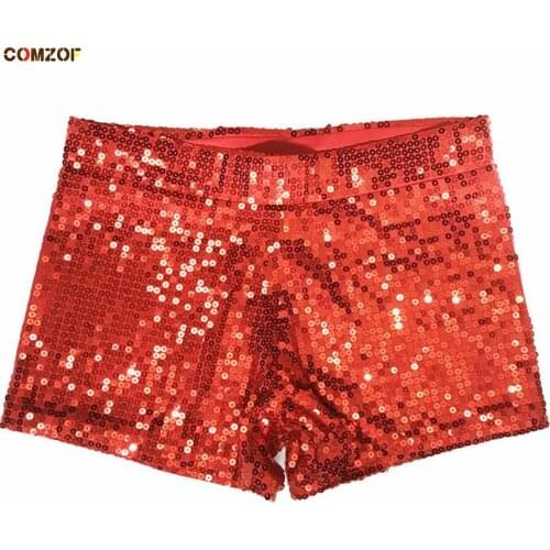 High Quality Women Costume Pole Dance Shorts Sequin Bling Bling Hot Pants Sexy Night Club Wear Shorts шорты джинсовые женские