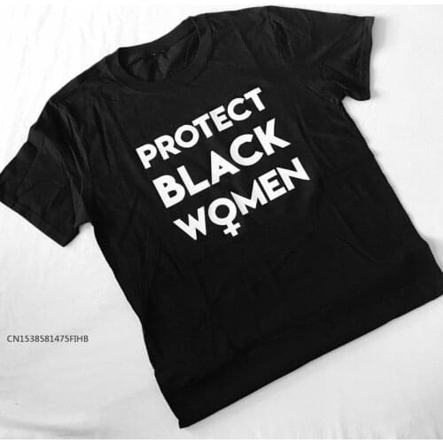 Protect Black Women T-Shirt Graphic Funny Feminist Power Grunge Tee Empowered Vintage Slogan Tops Premium Girl Quote Cami