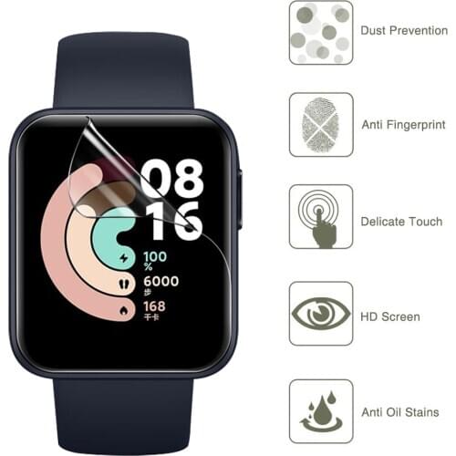 2pcs Soft Hydrogel For Xiaomi Mi Watch Lite Protective Film Cover Protection For Xiaomi Redmi Watch Screen Protector Accessories