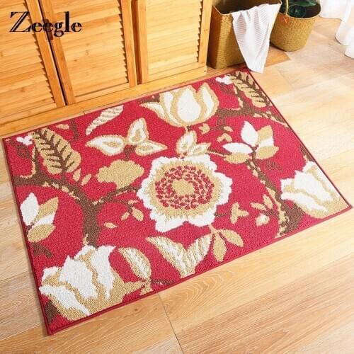 Zeegle Leaf Pattern Door Mat Anti-silp Floor Rug Baby Play Mat Rubber Waterproof Floor Carpet Home Decor Babby Room Soft Mat