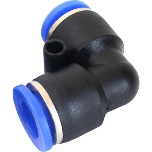 ZKCM Pneumatic Connector PV L-Shaped Plastic Connector 4 6 8 10 12 14 16 Mm For Air Water Hose Tube Push Quick Connection