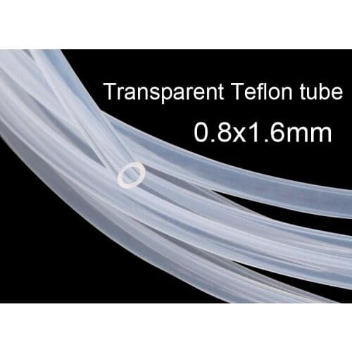 0.8mm inner diameter 0.8x1.6mm Transparent PTFE tube clear Ptfe tube PFA pipe FEP hose F46 tubing acid and alkali resistant