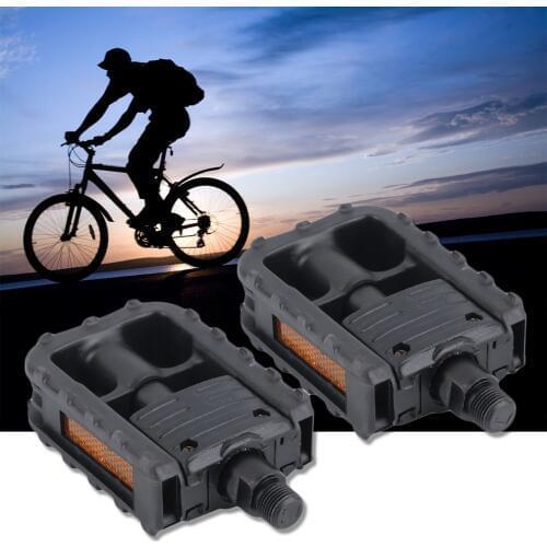 1 Pair Universal Plastic Mountain Bike Bicycle Folding Pedals Non-Slip Black For All Types of Bike