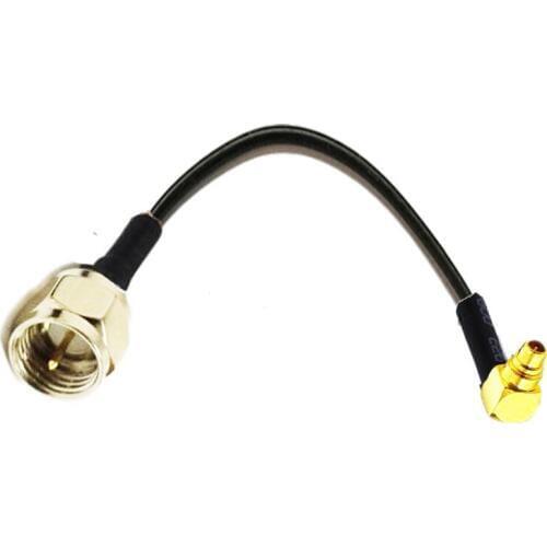 10pcs MMCX Male RA to F Male Plug RF Straight Extension Pigtail coax Cable RG174 10/15/20/30/50cm
