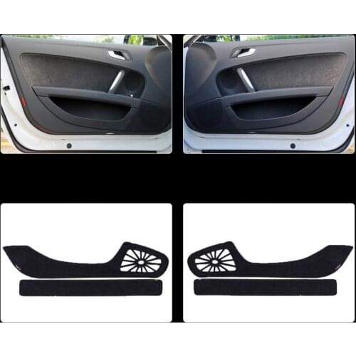 2pcs Fabric Door Protection Mats Anti-kick Decorative Pads For Audi TT