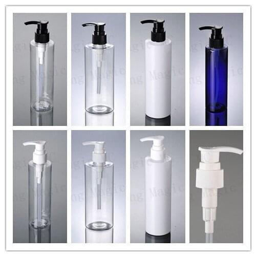 200ML PET Plastic Bottles With BLACK/WHITE Press Pump Empty Cosmetic Containers,Cleansing/Moisturizer/Body Wash/Shampoo Bottle
