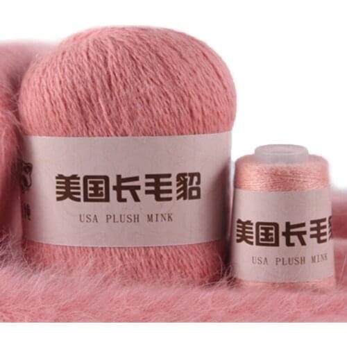 50+20g/Set Long-haired Mink Wool Carefully Selectes Thick Fluffy Knitting Thread