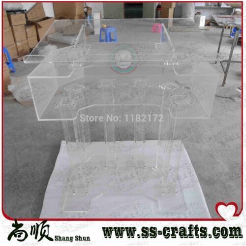 Free shipping cheap Unique design hot sale and modern acrylic podium pulpit lectern