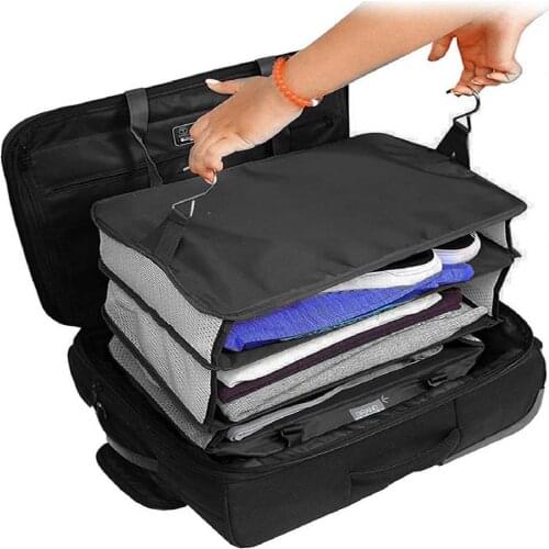 Polyester Great Luggage Suitcase Storage Bag Supplies Black Color Storage Bag Foldable for Home