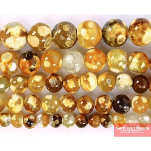 Wholesale Natural Stone Gold Tiger skin Fire Agates Beads For Necklace Bracelet Making 16" Pick Size 4 6 8 10 12 mm GTB9