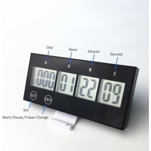 Digital Timer Countdown 999 Days Clock Touch Key LCD Large Screen Event Reminder For Vacation Retirement Wedding Kitchen Cooking