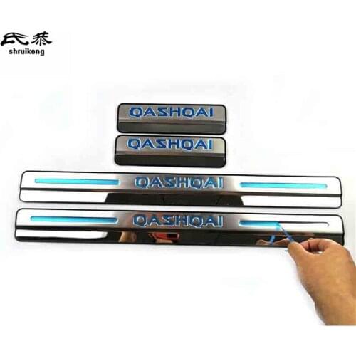 For NISSAN QASHQAI J11 2014 2015 2016 2017 2018,Car-Styling High-quality stainless steel Plate Door Sill Welcome Pedal