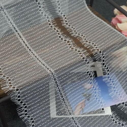 Export Bilateral Mesh Eyelash Lace Handmade DIY Long Skirt Curtain Wedding Veil Clothing Skirt Home Stitching Accessories RS3348