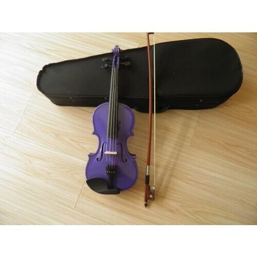 Purple student violin 1/4 2/4 3/4 4/4 for learner