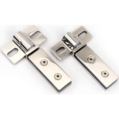 Shower Door Fittings Glass Door Cast 304 Stainless Steel Upper and Lower Vertigo Square Shaft Bathroom Aircraft Clip Clamp
