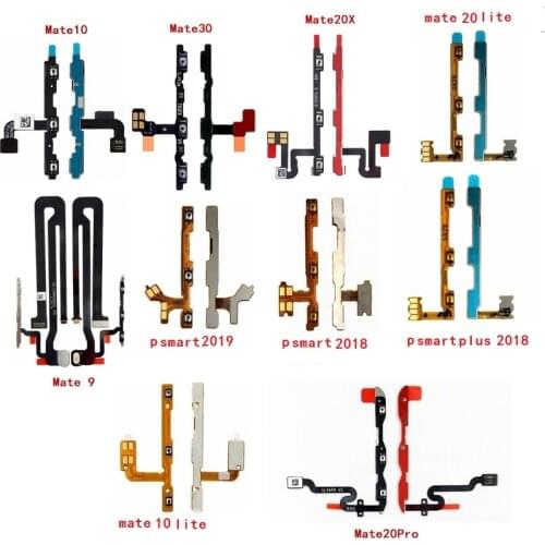 Switch Power ON OFF Button Flex Cable Ribbon For HuaWei Mate 20 30 10 9 Pro Lite P Smart Plus 2019 Mute Silence Volume Key 10pcs