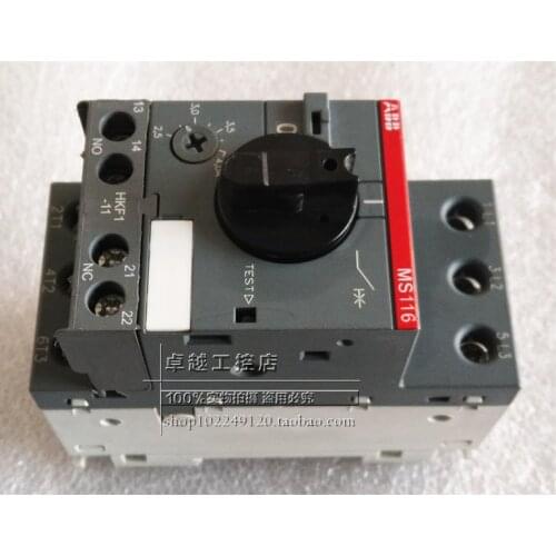 Imported ABB MS116 series motor protection circuit breaker MS116-0.63 0.4-0.63A /HK1-11 motor starter auxiliary contact side mou