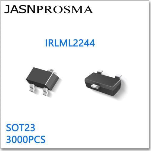 JASNPROSMA IRLML2244 SOT23 3000PCS 54mR 90mR P-Channel 20V High quality Made in China IRLML 2244
