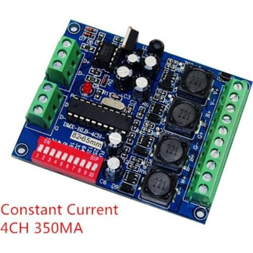 Best price 1 pcs DC5-36V Constant Current 350ma 4channel DMX512 decoder free shipping