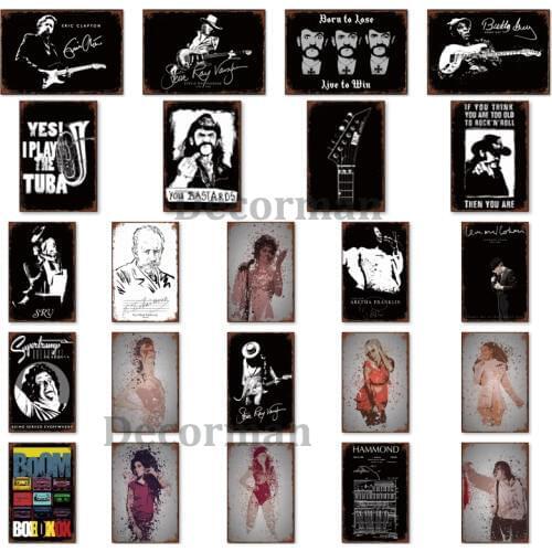 [ Mike86 ] Music Legend Retro Tin Sign Wall Posters Metal Painting Bar Room Decor Bar ART LTA-1725 20*30 CM