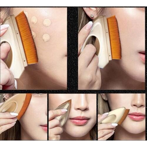 Kawaii makeup brushes Small iron man-made fiber foundation brush, small and cute, no trace, no powder, concealer makeup brush