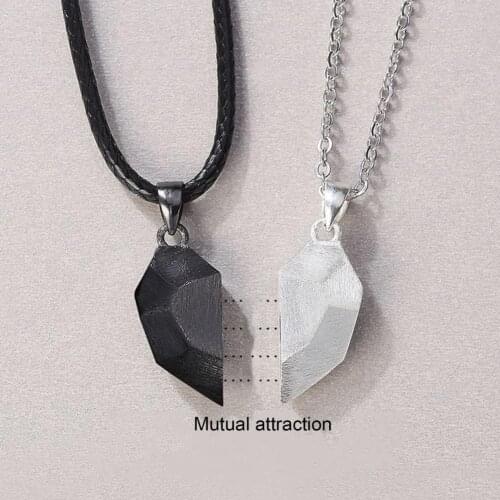 Unisex Fashion Heart Shape Design Couple Necklace Neck Chain Pendant Jewelry
