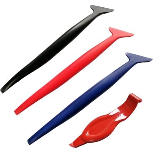 Vehicle Vinyl Application Tool Kit Edged Fold Squeegee Flexible Micro-Squeegee Curved Slot Tint Tool Set Different Hardness For