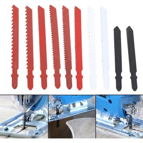 10pcs Jigsaw Blades Assortment Set for Bosch T Shank Jig Saw Metal Plastic Wood