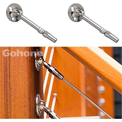 316 Stainless Steel Invisible Receiver Stud Cable Railing Cable Threaded Terminal Wire Rope End Fitting Tensioner