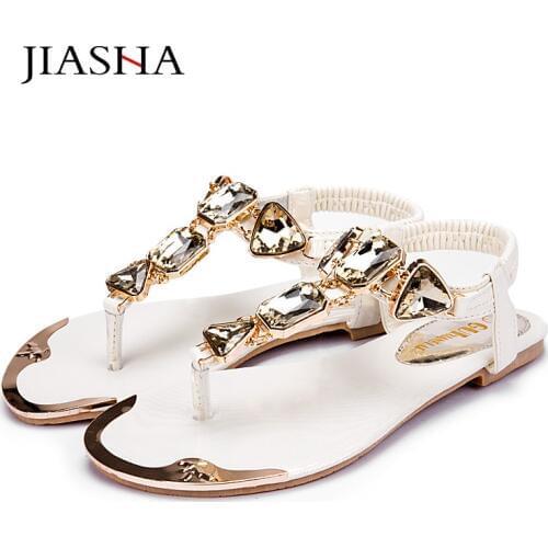 Shoes woman sandals 2021 new fashion rhinestone solid beach sandals women shoes elastic band casual women sandals