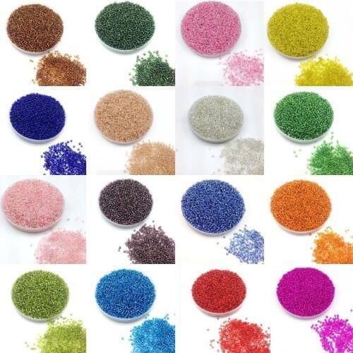 1000X 2mm Charm Round Silver Lined Colored Czech Glass Seed beads Jewelry Making Craft DIY Accessories Bracelet Earring Findings