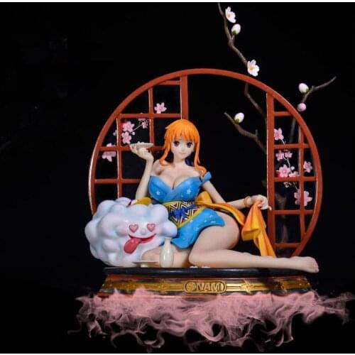One Piece Anime Figure F3 Drunk Nami Sexy Anime Figure One Piece Stampede Flag Diamond Ship Nami Action Figure Model Toys