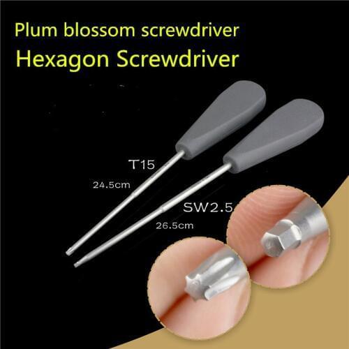 Orthopedic instrument medical hexagonal screwdriver bone screw sw plum blossom star torx cross square wrench silica gel handle