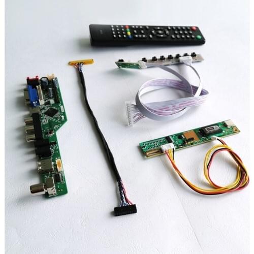 Fit LP141WP1/LTN141WD 1-CCFL laptops panel 30Pins LVDS 1440*900 14.1" Audio VGA USB Remote LCD display controller board kit
