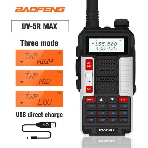 NEW Baofeng UV-5R MAX Walkie Talkie 10W UV5R Max Dual Band Two Way Radio USB Charge Portable Ham CB Radio uv 5r FM Transceiver