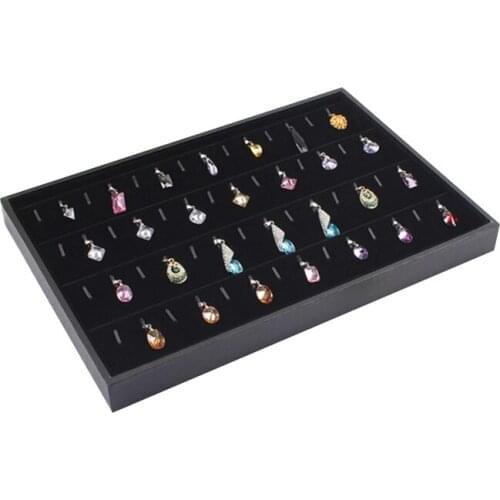 High-grade black flocked jewelry bracelet bracelet watch ring earring earring earring display storage display prop pendant box