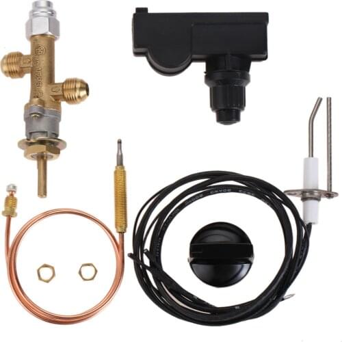 Propane Fire Pit/Fireplace Parts Flame Failure Safety Control Valve Kit with AAA Battery Igniter Assembly