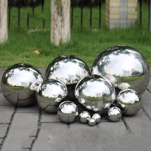 Mirror Hollow Ball 304 Stainless Steel Ball Seamless Mirror Ball Sphere Home Decorative Balls Dropshipping