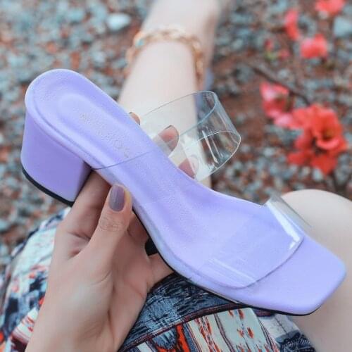 Tonar Silv Lilac Skin Heels Women Slippers Spring Summer New Season Cool Comfortable Style New Creation Casual