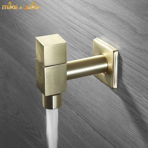 Gold brush Copper Cold&Hot Triangle Valve Sealing tap Valve Gold Brass faucet Valve single cold valve tap