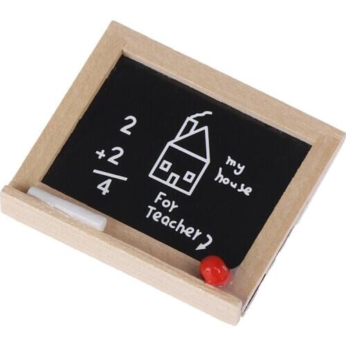 1pc 1:12 Wooden Mini Small Blackboard Chalkboard Model Dollhouse Miniatures Accessories DIY Childrens Room Accessories