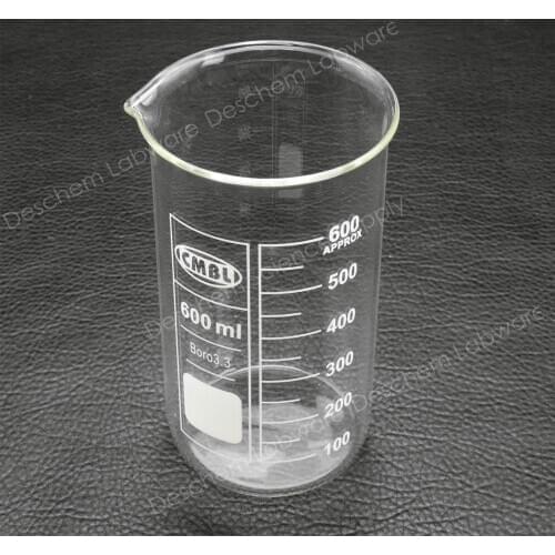 1000mL Glass Beaker,1Litre Tall Form Beakers,Lab Borosilicate 3.3 Glassware