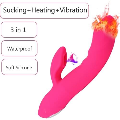 12 Modes Vibration 7 Modes Sucking Clitoral Sucking Nipple Sucker Vacuum Stimulator Automatic Heating AV Rabbit Dildo Vibrator