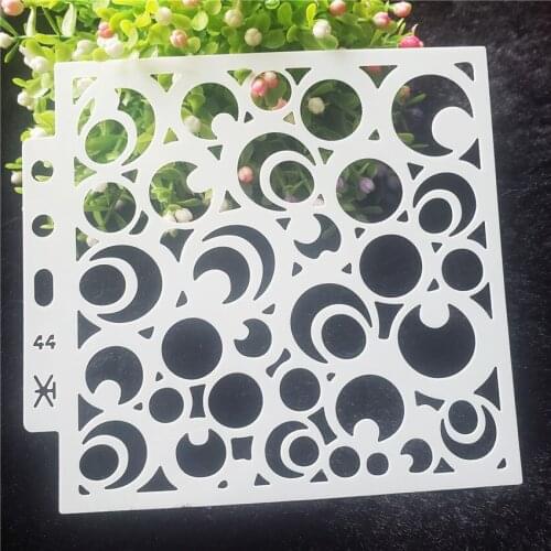 13*14cm moonlight Cover templat scrapbook stencil spray plastic mold shield DIY cake hollow Embellishment printing lace ruler